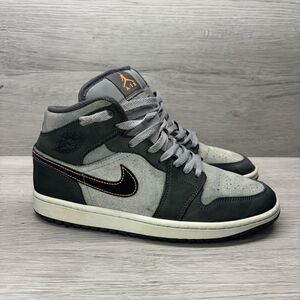 Nike Air Jordan 1 Mid SE Craft Night Stadium Black Grey FQ8338-017 Men’s Sz 8.5